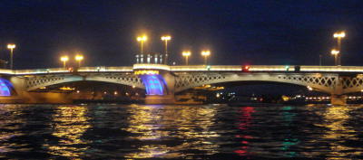 Благовещенский мост ночью (бывший Лейтенанта Шмидта, бывший Николаевский )